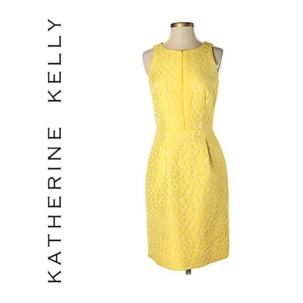 Katherine Kelly Sleeveless Yellow Slip Dress